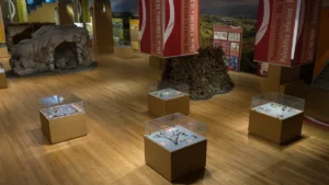 Il Museo Nazionale del Paleolitico di Isernia, edificato sul sito archeologico di Isernia La Pineta