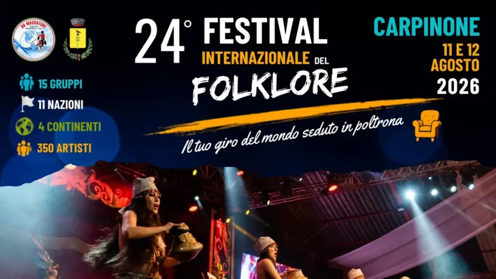 Locandina 24° Festival Internazionale del Folklore di Carpinone, 11 e 12 agosto 2026