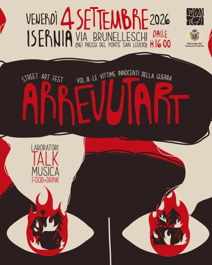 Locandina di Arrevutart Vol. III, street art fest a Isernia il 4 settembre 2026