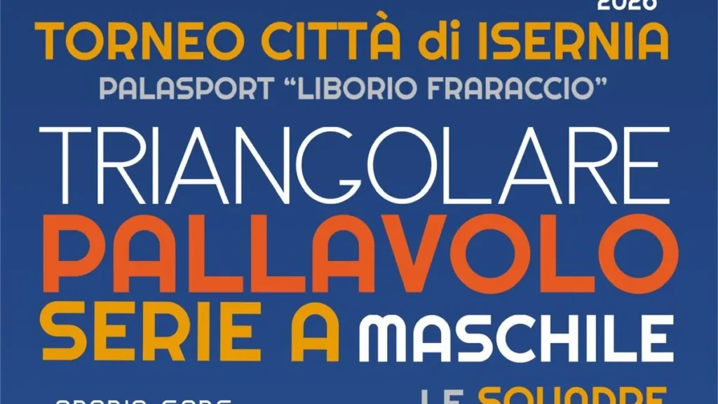 Locandina Torneo Città di Isernia, triangolare di pallavolo Serie A maschile
